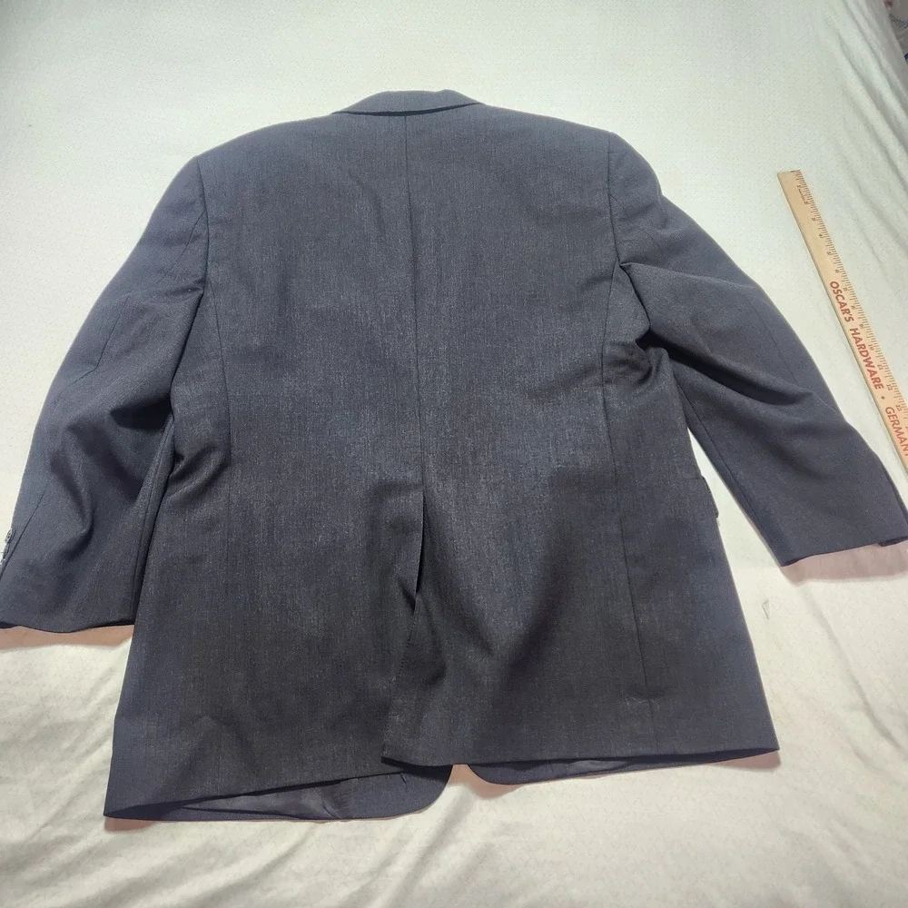 Hart Schaffner Marx Dayton 44S Gray Wool Blazer Sport Coat Men 2 Button Classic